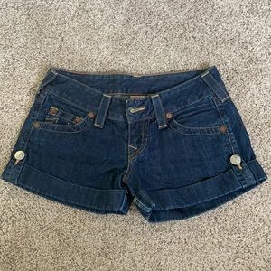 TRUE RELIGION Jean Shorts 2 in seam